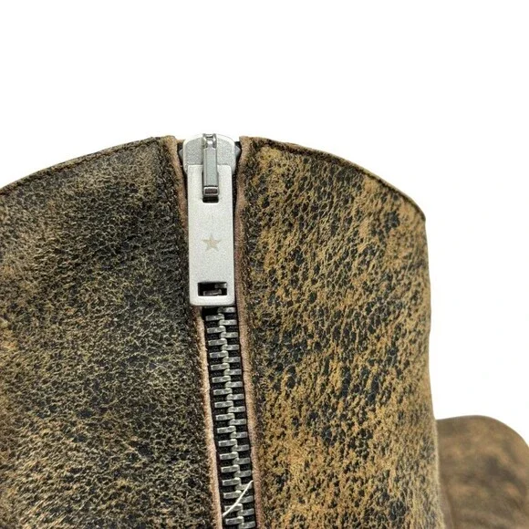 Golden Goose Women Candy Distressed Leather Western Cowboy Boots Brown Size 36 6 - Picture 11 of 14